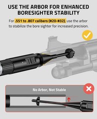 Rechargeable Laser Bore Sight Kit with 32 Adapter Fits.17 to 12GA Calibers Profe