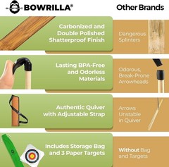 Wooden Bow and Arrow for Kids with 10 Arrows, Quiver, 3 Targets & Storage Bag…