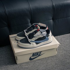 DM7866-040 Travis Scott x AJ 1 Low OG Black Blue Men’s Size 4-13