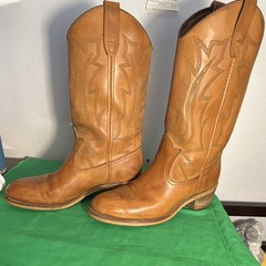 Vintage Men’s 8.5D Brown Leather Western Cowboy Boots – USA Made