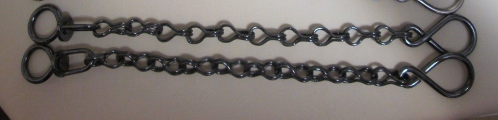 Rein Chains Prod. #BBR-10 – 12 inches long, Black, Blue, Patina, Stainless Steel