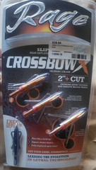 NEW Rage Crossbow X 2-Blade 100 Grain .035″ Stainless Steel Blades (3 per Pack)
