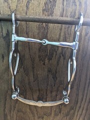 Western Silver Heart Cheek Show Bit – 5″ Snaffle Mouth – 8″ Cheek