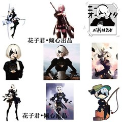 Mix 10/50 PCs Nier Automata 2B Anime Game Luggage Laptop Car Kid Gift Sticker