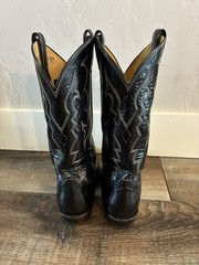 Vintage Tony Lama Genuine Lizard Skin Western Mens Boots Size 8.5 Regular