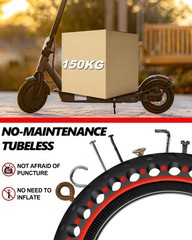 8.5×2.0 (50/75-6.1) Solid Tires for Electric Scooter, 2 Pack | Airless; Punct…
