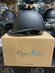 Samshield® Miss Shadowmatt Black/Black Chrome 5 Cyrstals Wide Brim Helmet 1.0 SM