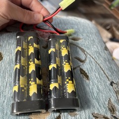 TATTU 8.4V 1600mAh NiMH FlatBattery TMY Female Plug Assembled 16G Wire Lot of 2