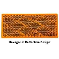 10x Amber Class A 80mm x 35mm 3.14″ x 1.4″ Rectangular Reflector 10X AMBER