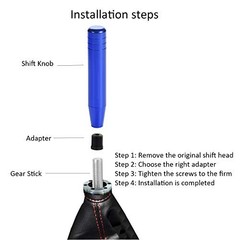 Blue Aluminum Alloy Gear Stick for Long Shift Knob Extension