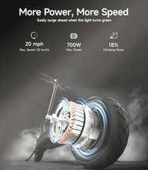 NAVEE GT3 Electric Scooter for Adults, 20MPH, 31 Miles Range,10″ Tires, Commuter