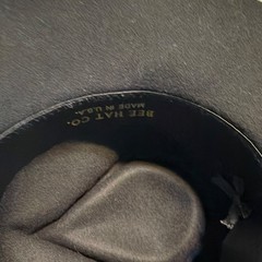 Bee Hat Co. Black Wool Felt Western Cowboy Hat Leather Band Made in USA Women’s