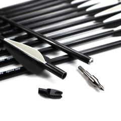 12Pcs 32in Carbon Arrows Archery Hunting Shooting SP500 For Compound/Recurve Bow