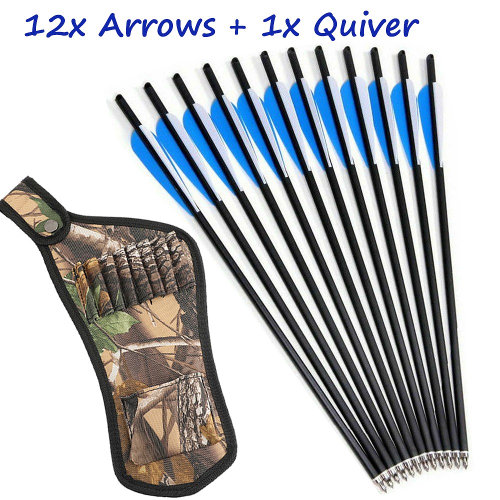 20In Crossbow Bolts +/or Quiver Archery Carbon Arrows Hunting Shooting Target