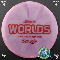 Discraft Z Swirl Zone SS – 2026 Worlds – Scale Weight