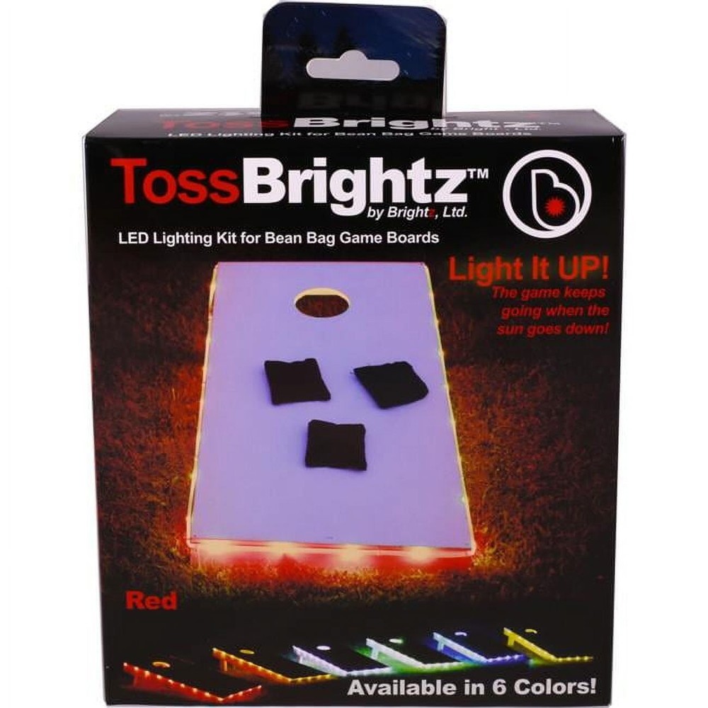 Brightz – TossBrightz Cornhole LED Lights, Bean Bag Game Board Lighting Kit, Red