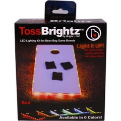 Brightz – TossBrightz Cornhole LED Lights, Bean Bag Game Board Lighting Kit, Red