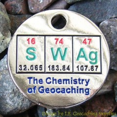 Chemistry of Geocaching PathTag Pair with Glow Enamel (2pcs lot)