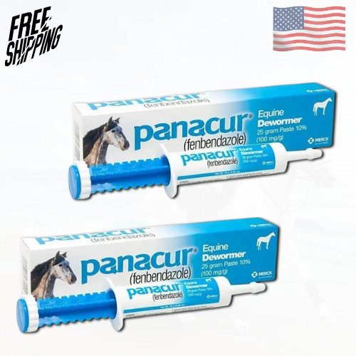 PANACUR Dewormer Horse Paste 10%, 100mg (2-Pack)