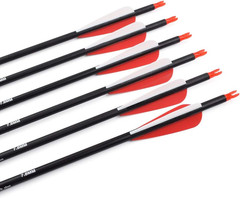Elong 6/12PCS 26/28/30″ Arrows for Compound Bows,Carbon Hunting Arrows for Arche