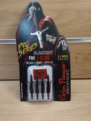 Grim Reaper Pro Series Broadhead Blackout 3 Blade, 100gr, 1 3/8″ Cut, 4-Pack