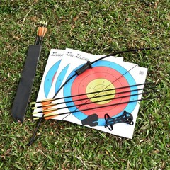 36.5″ Archery Bow and Arrow Set Compound Kit Hunting Shooting Target for Kids