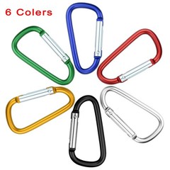 12 Pack Aluminum Carabiners D Ring with Keychain 2.5 Inch Carabiner Clip D Shape