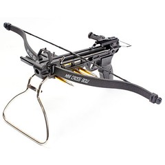 KingsArchery Crossbow Pistol with Bolt Rack Self-Cocking 80LBS 27 Aluminum Arrow