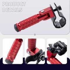 Universal 8mm Foot Pegs 90 Degree Foldable Motorcycle Footpegs CNC Anti Kit Red