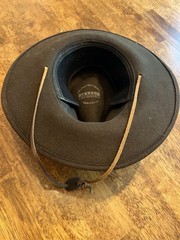 Stetson Crushable Western Hat 100% Wool Brown Water Repellent Made in USA size M