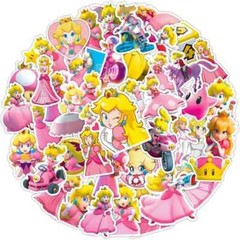 50 Pcs Princess Peach Stickers, Waterproof Stickers For Water Bottles Laptop For