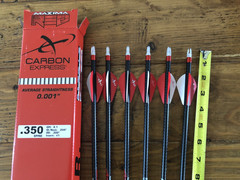 Carbon Express Arrows Maxima Red Spine 350 (6 Pack) With INSERTS – MPN – CX50754