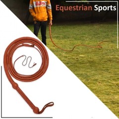 Real Leather Bull Whips 04 Feet Long 12 Plait Tan Color Bullwhip Loud Crack