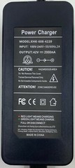 42V 2A Li-on Battery Power Adapter Charger with PowerFast 3 Prong Connector