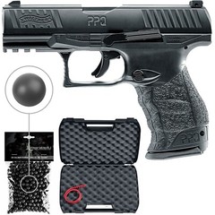 Umarex T4E Walther PPQ M2 .43 Cal Paintball Pistol with Pack of 50 Rubber Balls