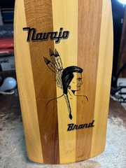 Vintage NAVAJO BRAND Wood Canoe Paddle, Adult Size 35.5″ Boy Scout Canoe race