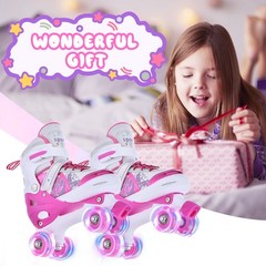 Kids Luminous Roller Skates Bright Color Flashing Wheels Improve Balance Coordin