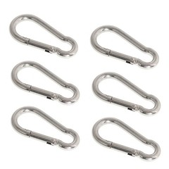 6 Pack Snap Hook 304 Stainless Steel Carabiner Clip For Ropes Fishing Chains