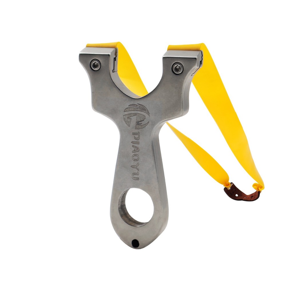 Stainless Steel Slingshot Compact Metal Hunting Catapult Target Shooting