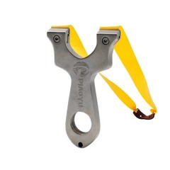 Stainless Steel Slingshot Compact Metal Hunting Catapult Target Shooting