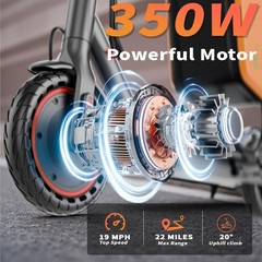 LADPED Adults Electric Scooter with Seat 8.5″ Solid 19MPH Commuter E-Scooter
