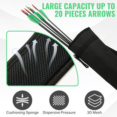 Archery Quiver – Adjustable Back & Hip Arrow Holder for Compound & Recurve Bows