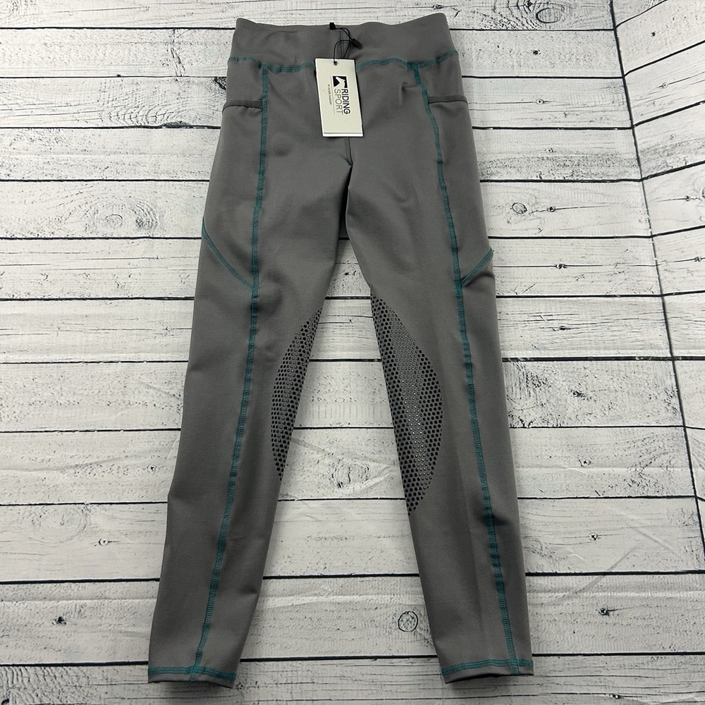 NEW Riding Sport Dover Saddlery Tech Tight Women’s Medium Gray Pewter