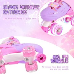 Roller Skates for Girls Boys Kids Age 4-6 5-8 6-12 8-12 with Light Up Wheels,…
