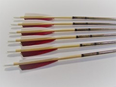 6 MATCHED WOOD ARROWS 31″