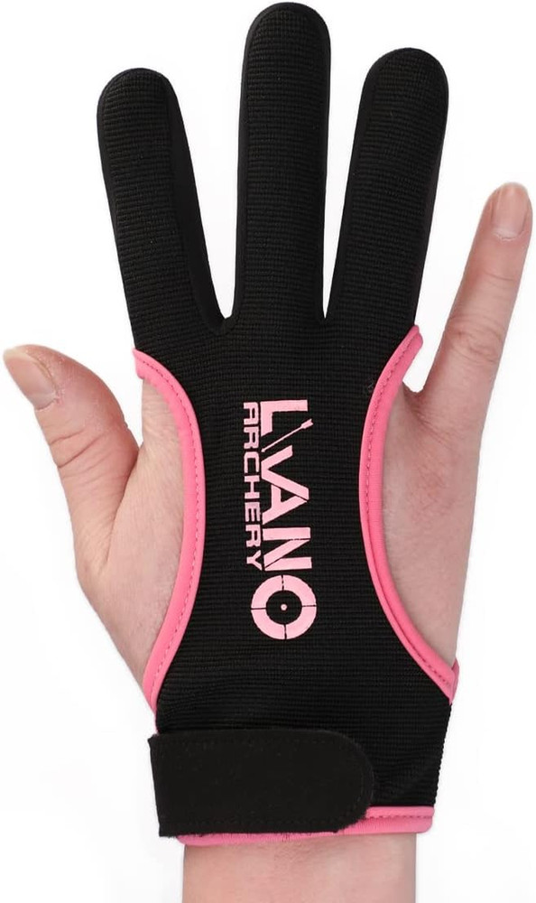Archery Gloves Leather Practice Hunting Three Finger Protector for Youth Adult B