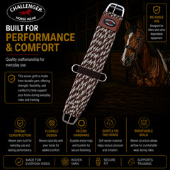 Horse Western 27 Strand Double Weave Two-Tone Mohair Straight Cinch 97RT18
