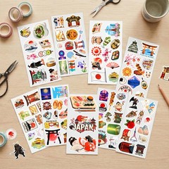 100 Japan Travel Stickers Vinyl Waterproof Car Laptop Scrapbook Tokyo Fuji Decor