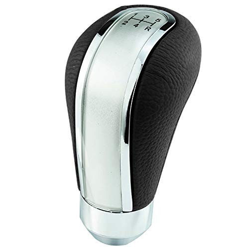 5 Speed Shift Knob Aluminum Alloy Car Gear Stick Weighted Shifter Knob Silver