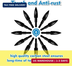 24Pcs Archery Field Points Screw-in Arrow Point 100 Grain 5/16″ Steel Field Tips